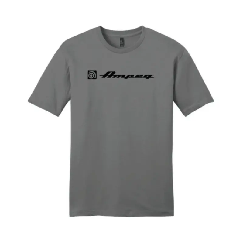 Ampeg Script And Clamshell Logo T-Shirt – Heather Grey – Size L 1