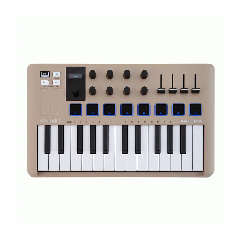 Arturia Minilab 3 Midi Controller – 25-Key Keyboard With Premium Controls (Champagne Edition) 1