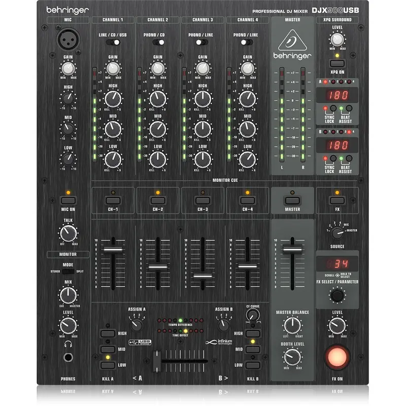 Behringer Djx900Usb Professional Dj Mixer With Usb Audio Interface 1