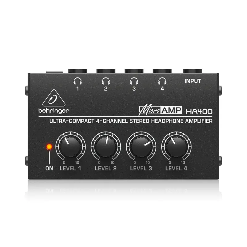 Behringer Ha400 Portable Headphone Amplifier – 4-Channel Output 1