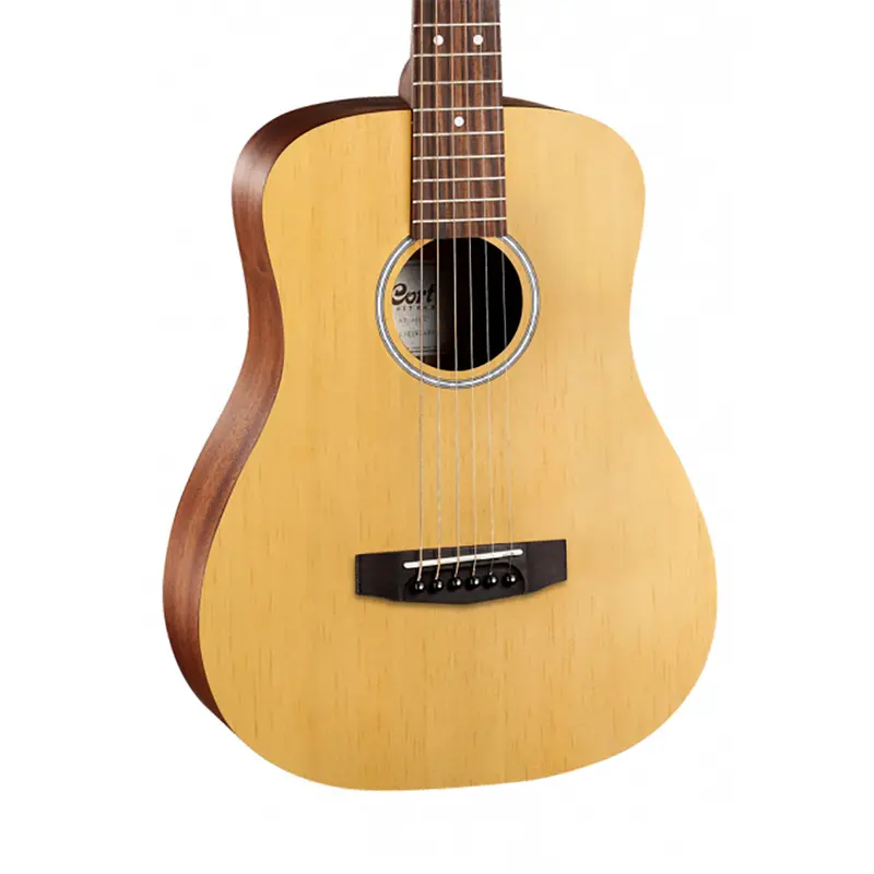 Cort Ad Mini Dreadnought Acoustic Guitar – Open Pore Natural With Gig Bag 1