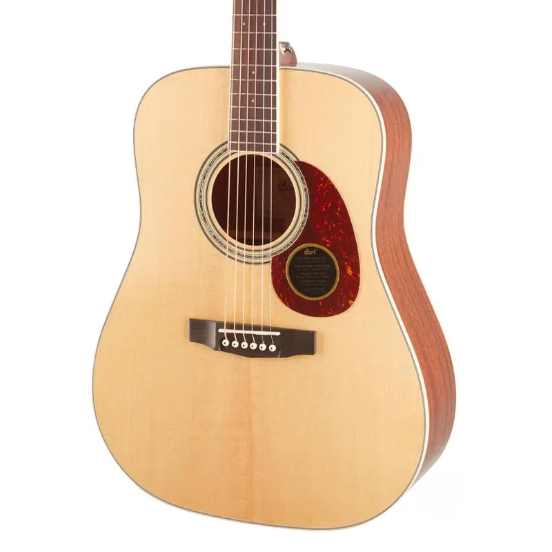 Cort Earth 100 Natural Dreadnought Acoustic Guitar – Entry-Level Solid Top 1