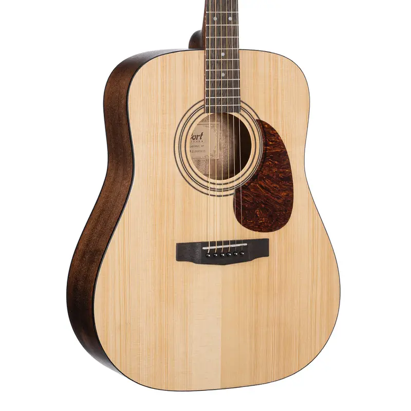 Cort Earth 60 Acoustic Guitar – Open-Pore Natural Finish 1