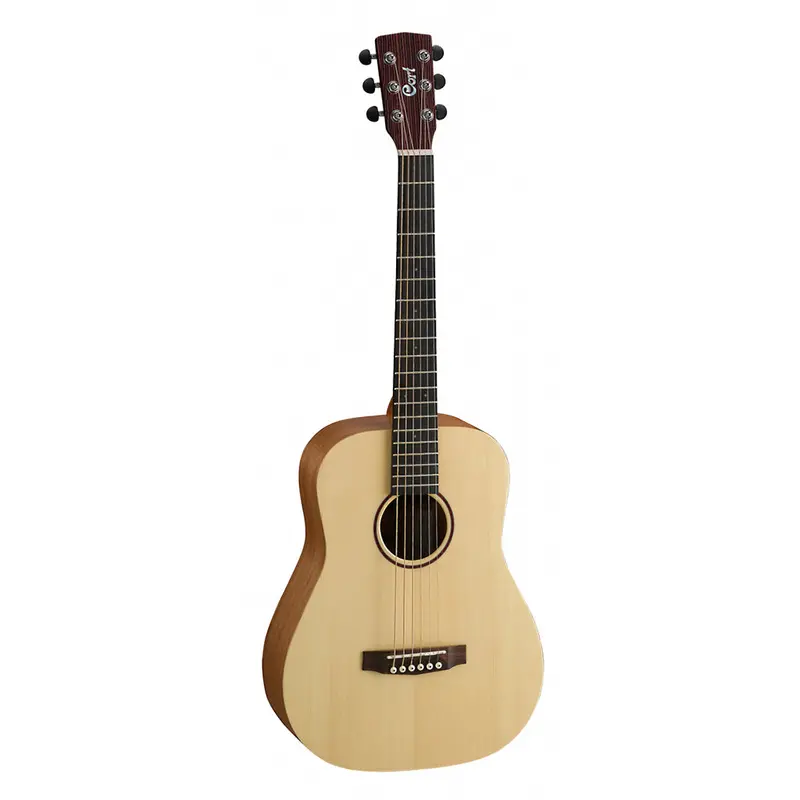 Cort Earth Mini Dreadnought Acoustic Guitar – Open Pore Natural With Carry Bag 1
