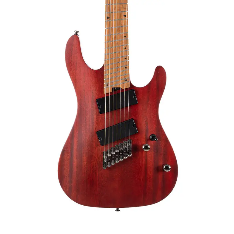 Cort Kx307 7-String Electric Guitar – Open-Pore Mahogany Body 1