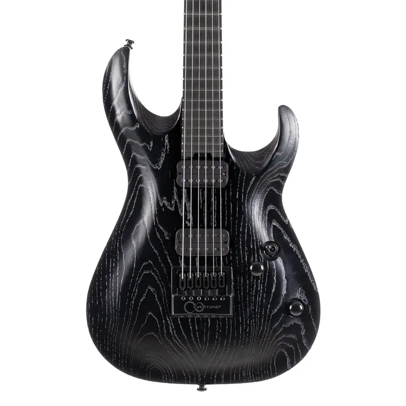 Cort Kx700 Extended-Range Electric Guitar – Open Pore Black With Evertune Bridge & Deluxe Gig Bag 1