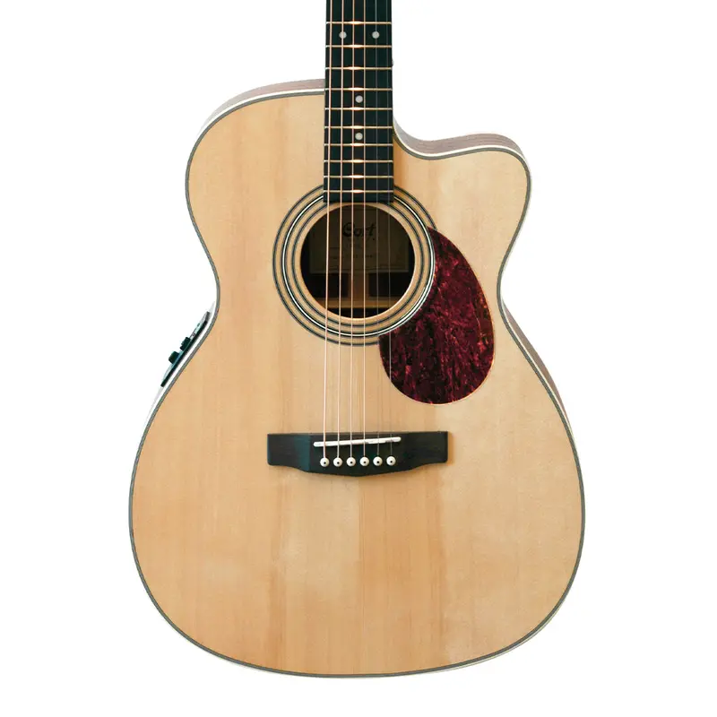 Cort L500E Om Acoustic-Electric Guitar With Cutaway And Gig Bag 1