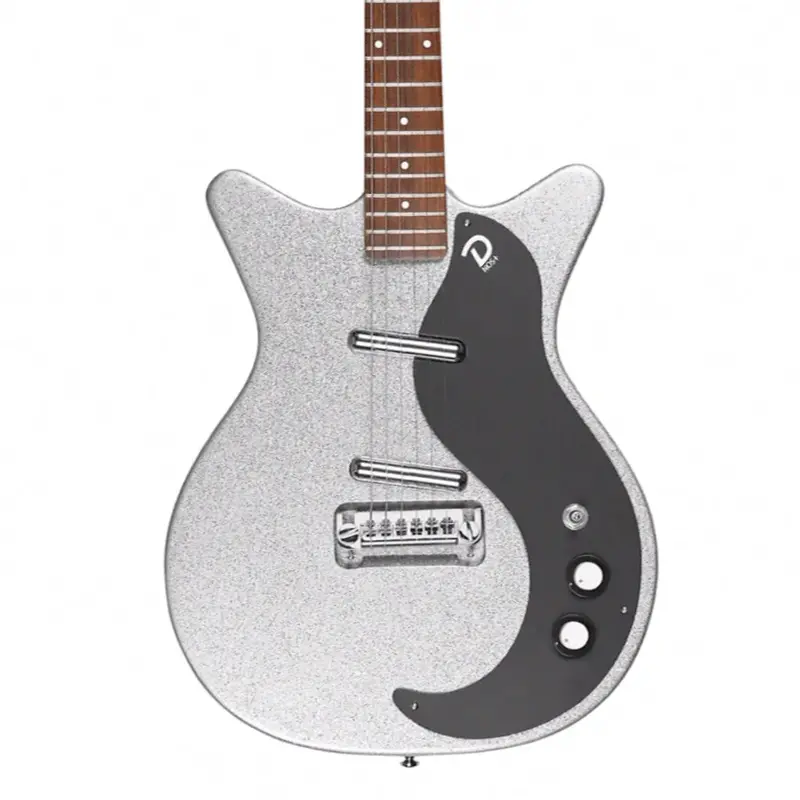 Danelectro '59M Nos+ Electric Guitar – Silver Metal Flake Finish 1