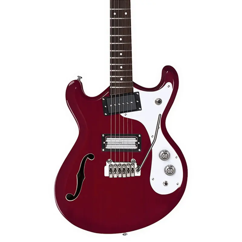 Danelectro '66 Baritone Guitar – Transparent Red Body 1