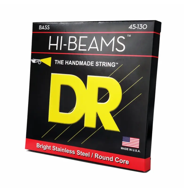 Dr Hi-Beam Stainless Steel Bass Strings – Medium-To-Heavy Gauge (45–130), Standard Scale 1