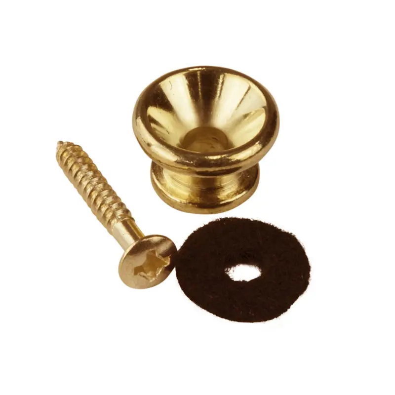 Dr. Parts Gold-Plated Endpin Assembly With Felt & Screw 1