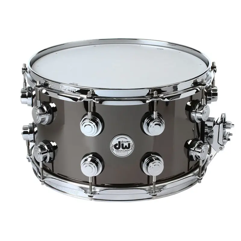 Dw Collector'S Series 14" × 8" Snare Drum – Black Nickel Over Brass Shell With Chrome Hardware 1