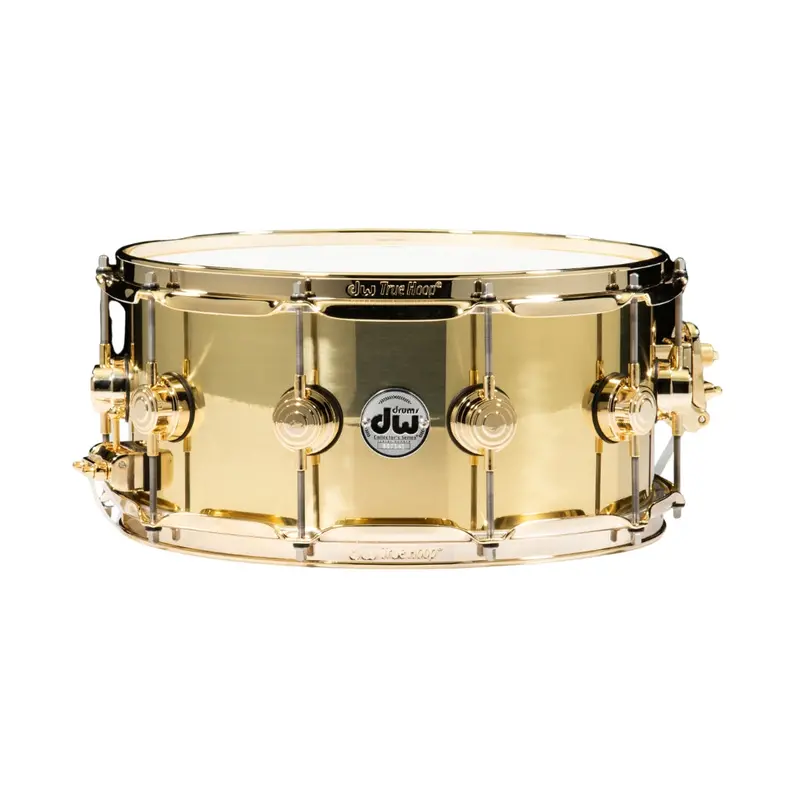 Dw Collector’S Series Bell Brass Snare Drum – 14" X 6.5", Gold Hardware (Drvn6514Spg) 1