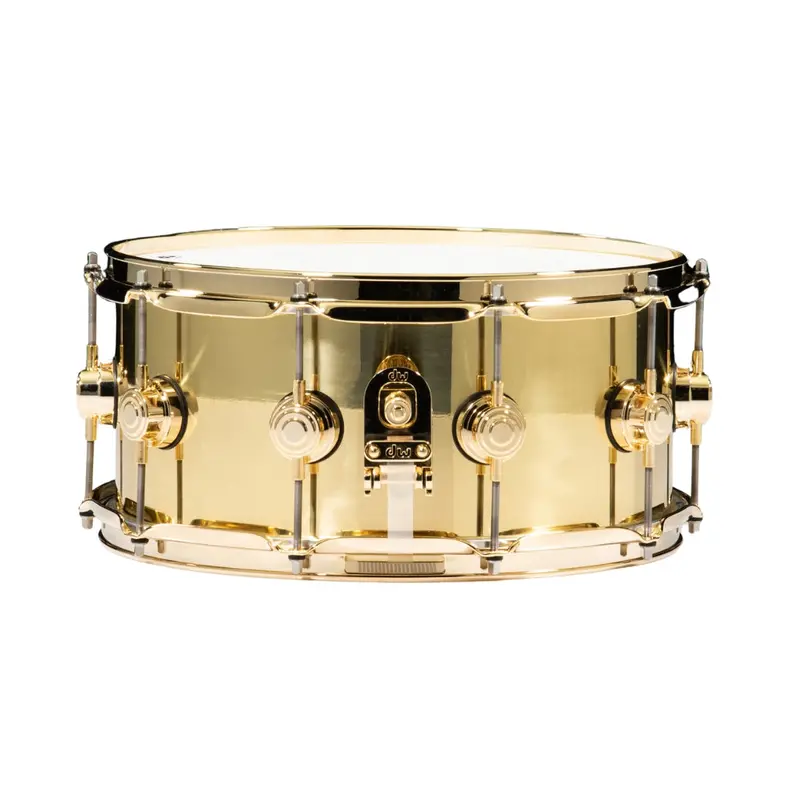 Dw Collector’S Series Bell Brass Snare Drum – 14" X 6.5", Gold Hardware (Drvn6514Spg) 2