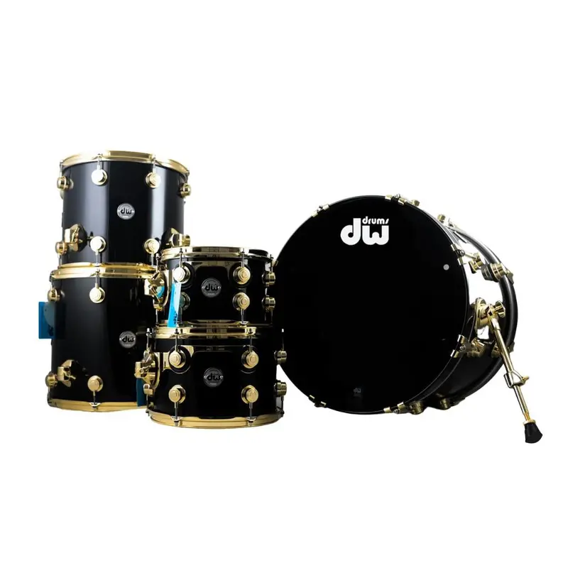 Dw Collector'S Series Cherry/Spruce Hybrid 5-Piece Drum Shell Pack – Piano Black Finish 1
