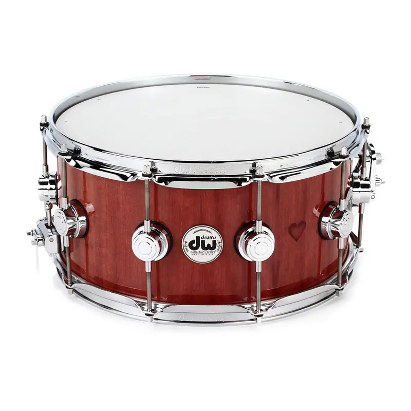 Dw Collector'S Series Lacquer Snare Drum – 14" × 6.5", Purple Heart Shell With Chrome Hardware 1