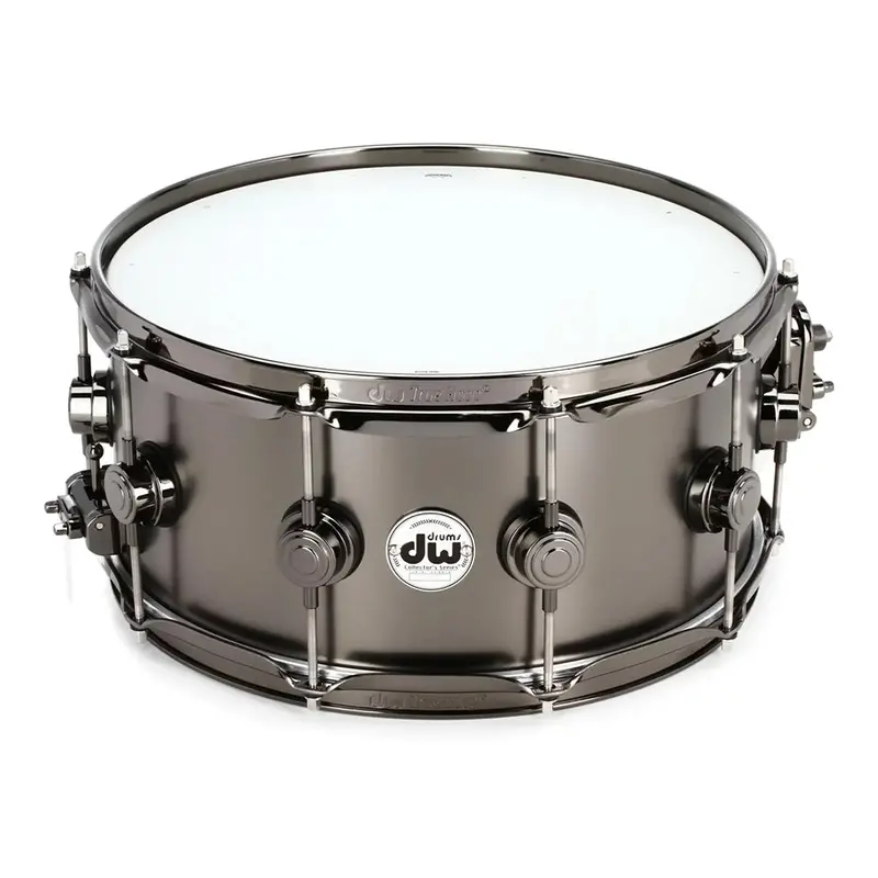 Dw Collector'S Series Satin Black Nickel Over Brass Snare Drum – 14"X6.5", Black Nickel Hardware 1