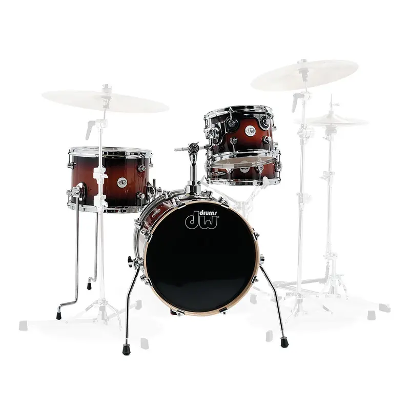 Dw Design Series Mini-Pro Shell Pack – 4-Piece, Tobacco Burst Finish 1