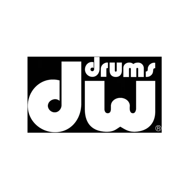 Dw Drums White Vinyl Decal – Logo And Branding 1