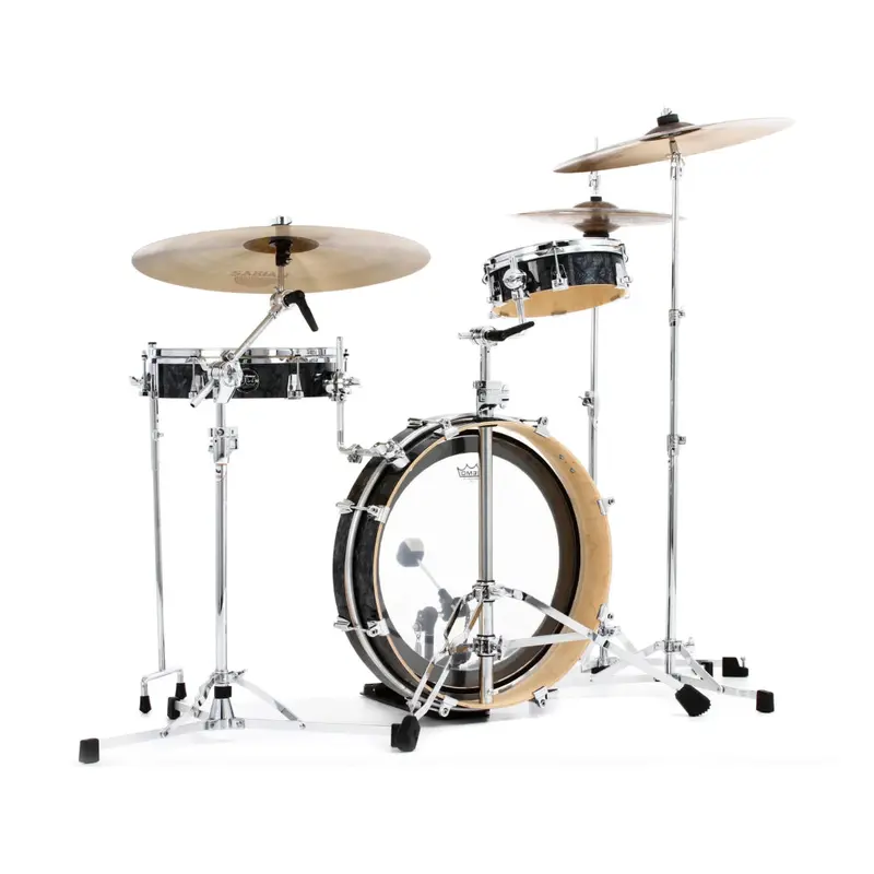 Dw Performance Low-Pro 3-Piece Drum Shell Pack In Black Diamond Finish 1