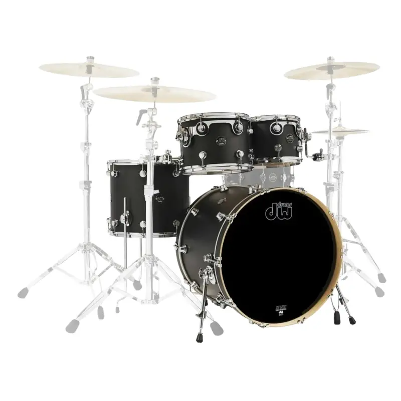 Dw Performance Series 4-Piece Shell Pack – Charcoal Metallic, 22" Bass Drum 1