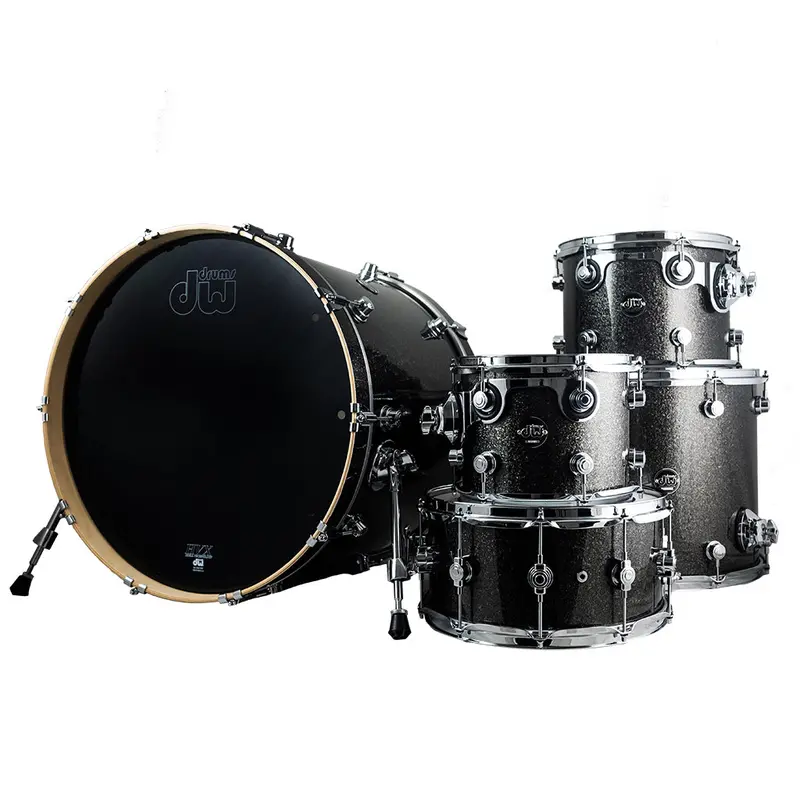Dw Performance Series 5-Piece Drum Shell Pack In Pewter Sparkle 1