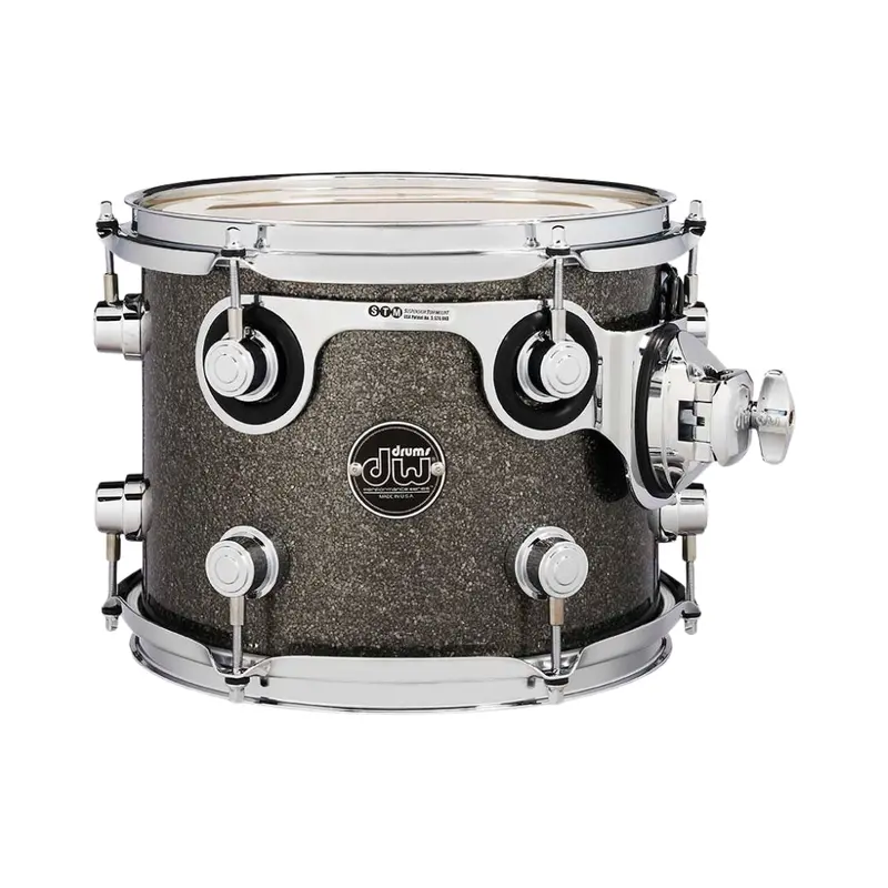 Dw Performance Series 8" × 10" Mounted Tom Drum – Pewter Sparkle Finish 1