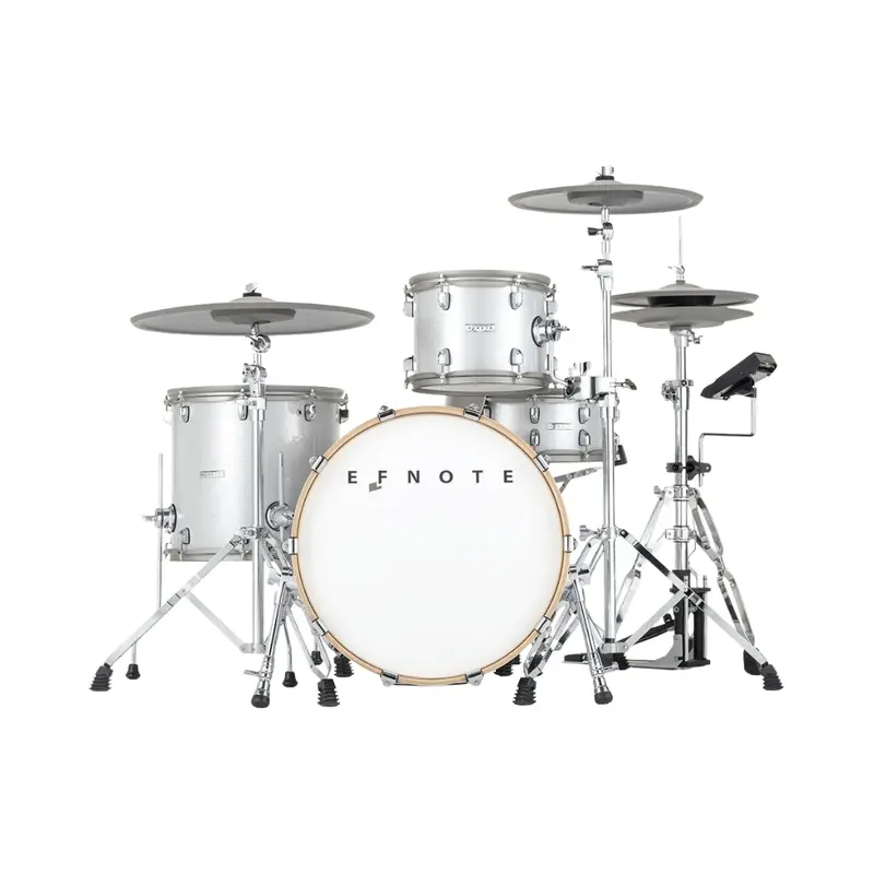 Efnote Est7 Electronic Drum Kit – White Sparkle With A+C+D Expansion Package 1