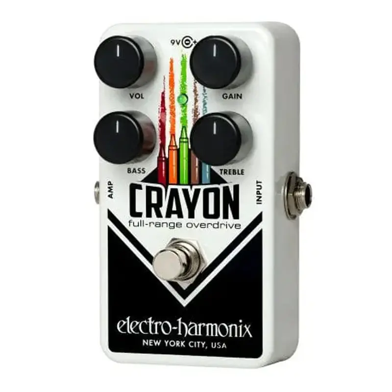 Electro-Harmonix Crayon 69 Overdrive Pedal – Vertical Green, Full-Range Tone Shaping 1