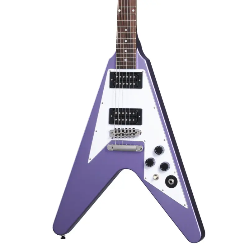 Epiphone Kirk Hammett 1979 Flying V Electric Guitar – Purple Metallic Finish 1