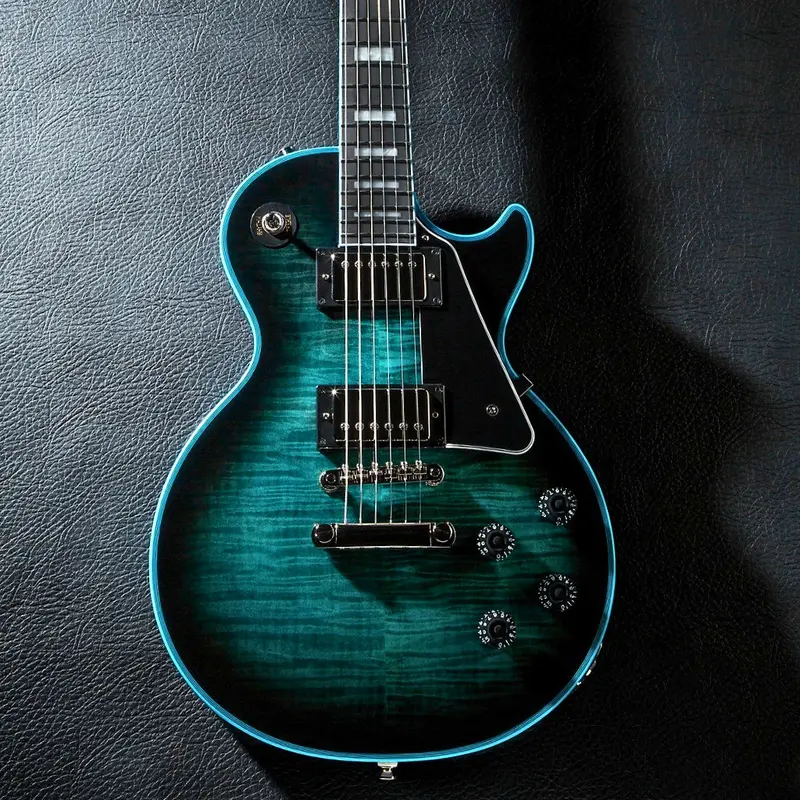 Epiphone Les Paul Custom Widow Limited Edition Electric Guitar – Indigo Burst Finish 1