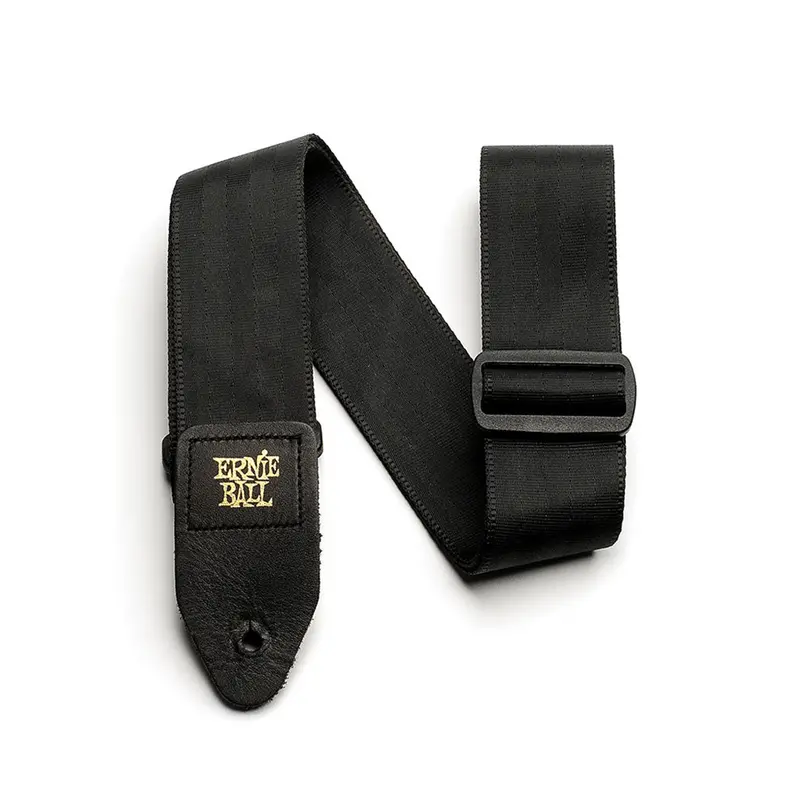 Ernie Ball 2-Inch Black Seatbelt Webbing Guitar Strap 1