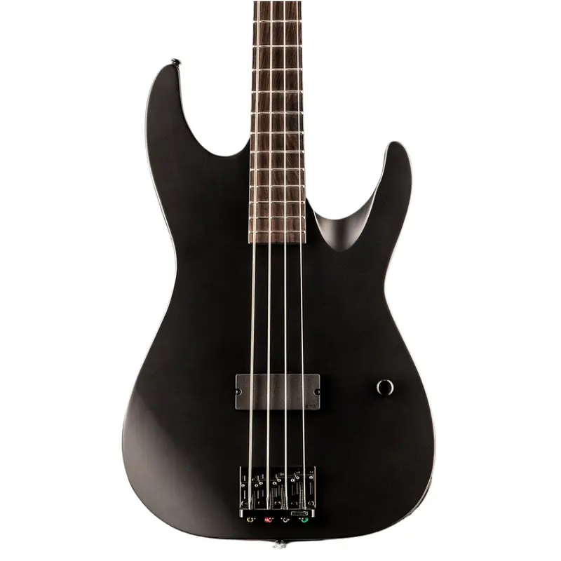 Esp Ltd M-4 Black Metal Bass Guitar – Black Satin Finish 1