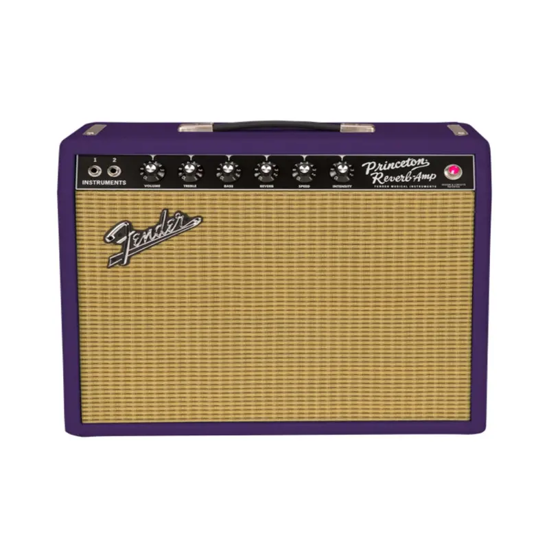 Fender '65 Princeton Reverb 1X12 Tube Combo Amp – Plum Finish With Wheat Grillcloth 1