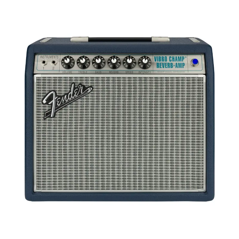 Fender ’68 Custom Vibro Champ Reissue Tube Amp – Limited Navy Blue Edition 1