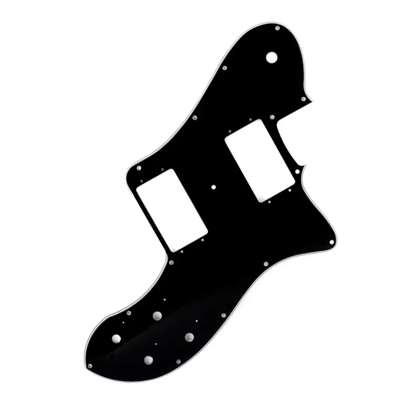 Fender '72 Tele Deluxe Pickguard – 14-Hole Black 3-Ply Design 1