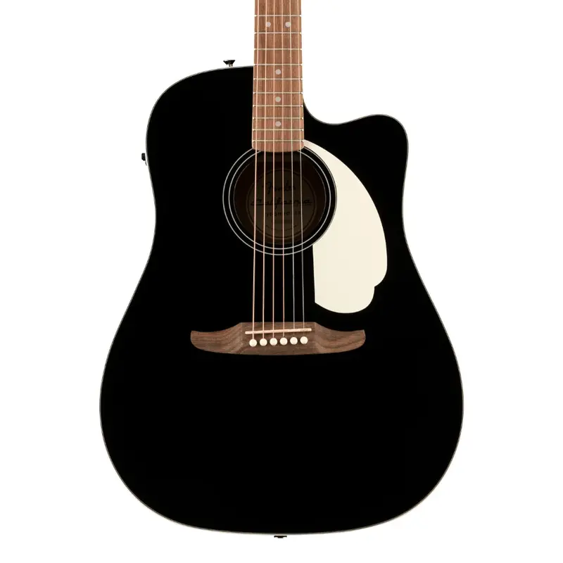 Fender California Standard Redondo Ce Acoustic-Electric Guitar – Matte Black Spruce Top 1