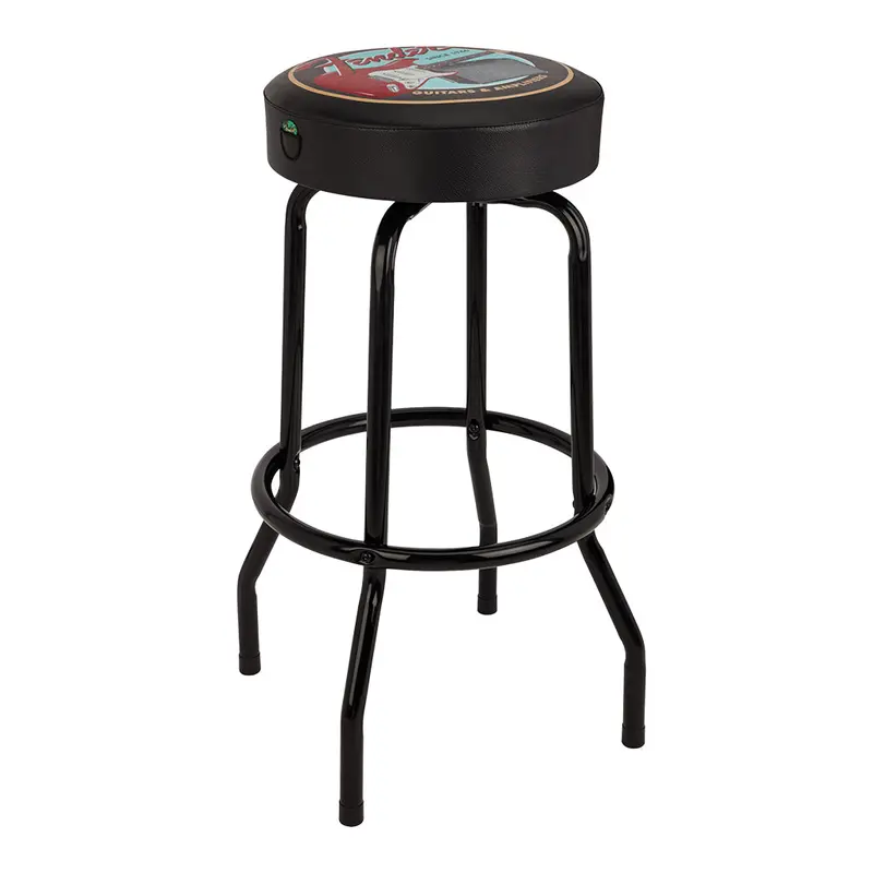Fender Guitars & Amps Pick Pouch Barstool – 30" Height, Black 1