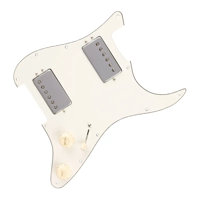 Fender Pre-Wired Stratocaster Pickguard With Quadra-Tap Humbuckers – 11-Hole Parchment 1