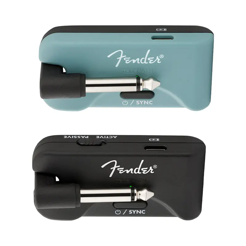 Fender Telepath Wireless Guitar System – Mystic Ice Blue & Black Design 1