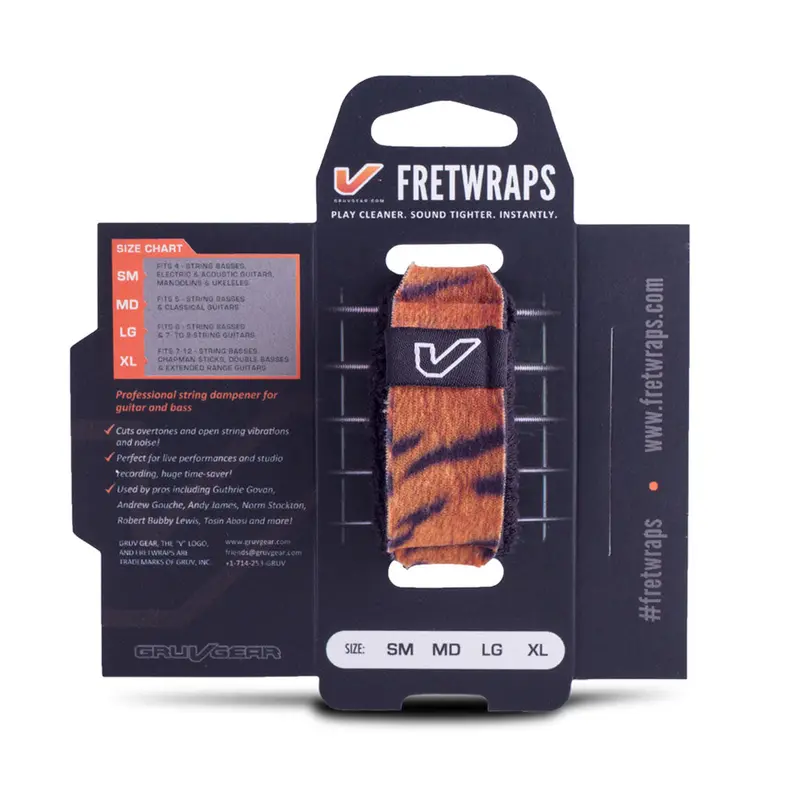 Fretwraps Guitar Damping Band – Tiger Print, Small Size (1-Pack) 1