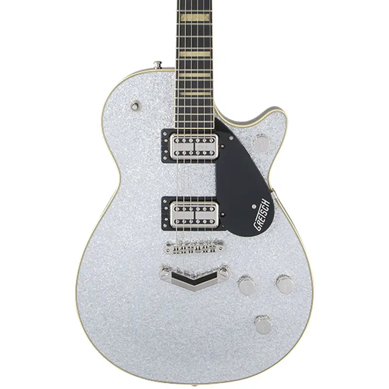 Gretsch G6229 Players Edition Jet Bt Electric Guitar With V-Stoptail And Rosewood Fingerboard – Silver Sparkle Finish 1