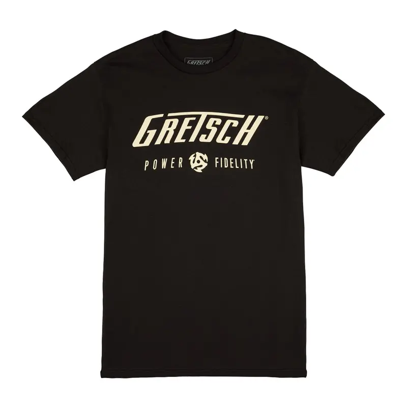 Gretsch Power & Fidelity Logo T-Shirt – Black, Xxl Size 1