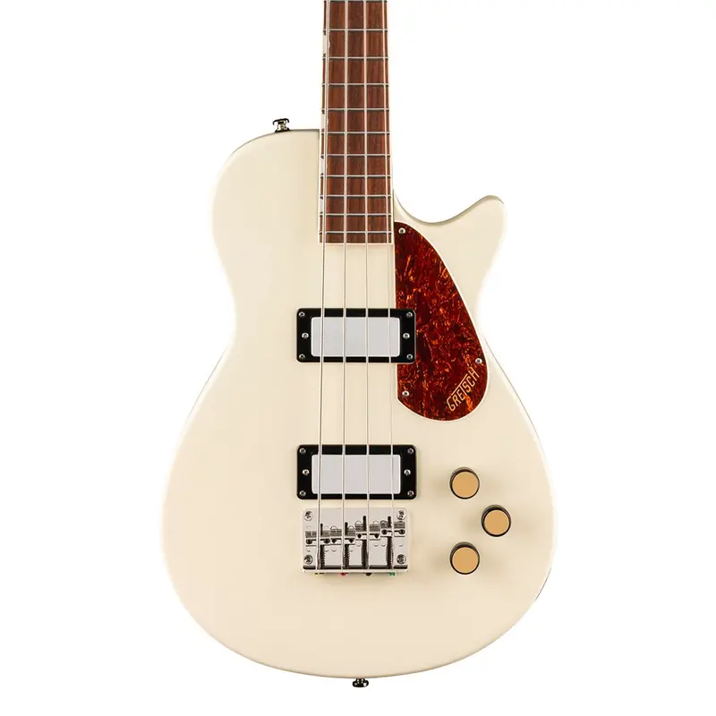 Gretsch Streamliner Jet Club Bass – Vintage White, Single-Cut Body, Laurel Fingerboard 1