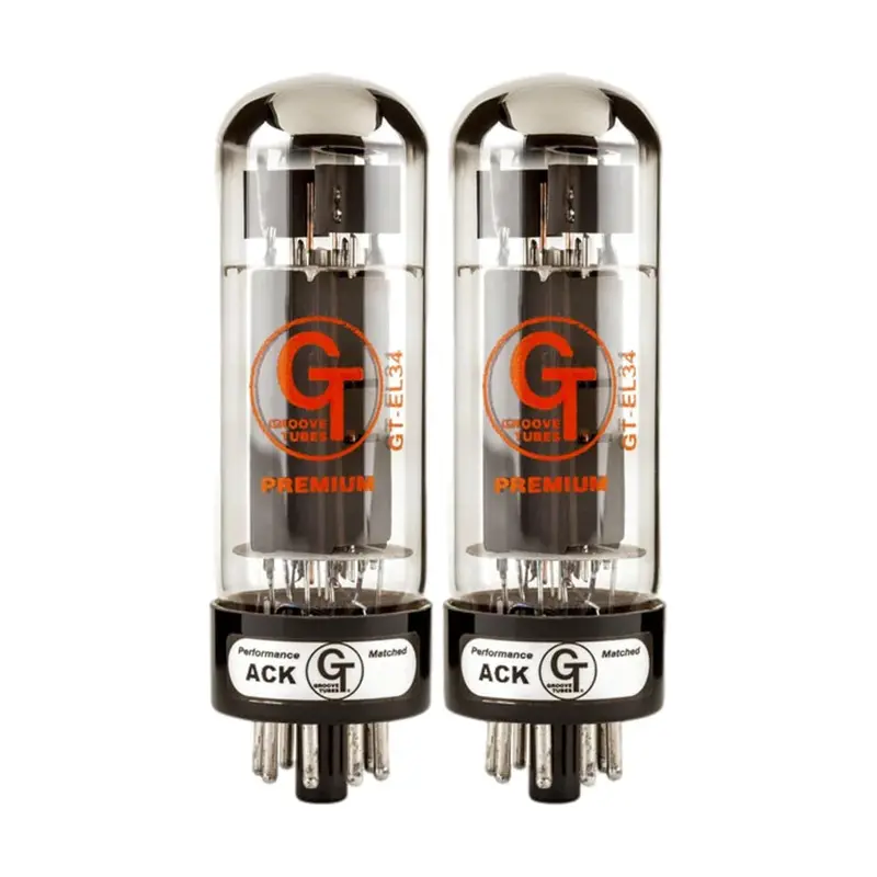 Groove Tubes Gt-El34-R Med Duet – Matched Pair Of Premium El34 Power Tubes For Amplifiers 1
