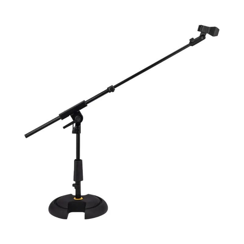Hercules Ms120B Pro Short Boom Mic Stand With Low-Profile H-Base 1