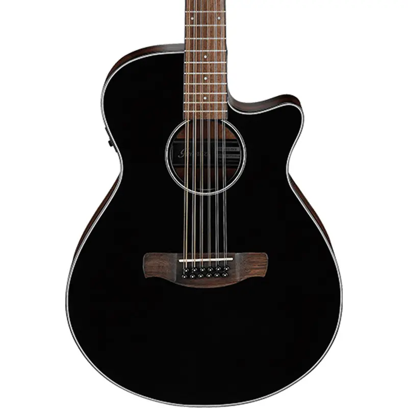 Ibanez Aeg5012 Black High-Gloss 12-String Acoustic Guitar 1