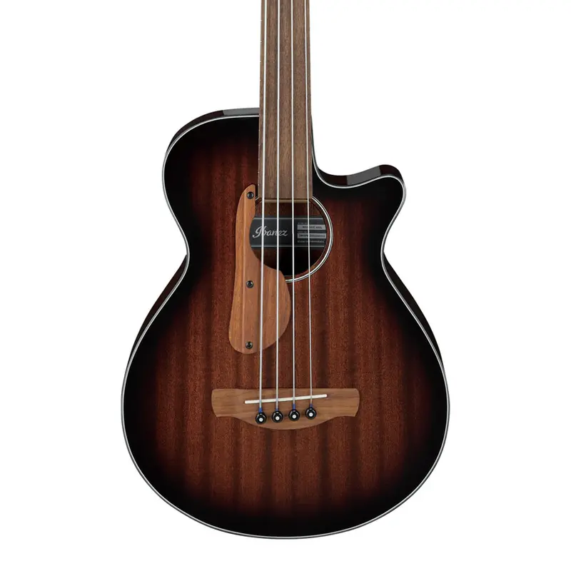 Ibanez Aegb24Femhs Fretless Electro-Acoustic Bass – Mahogany Sunburst High Gloss 1