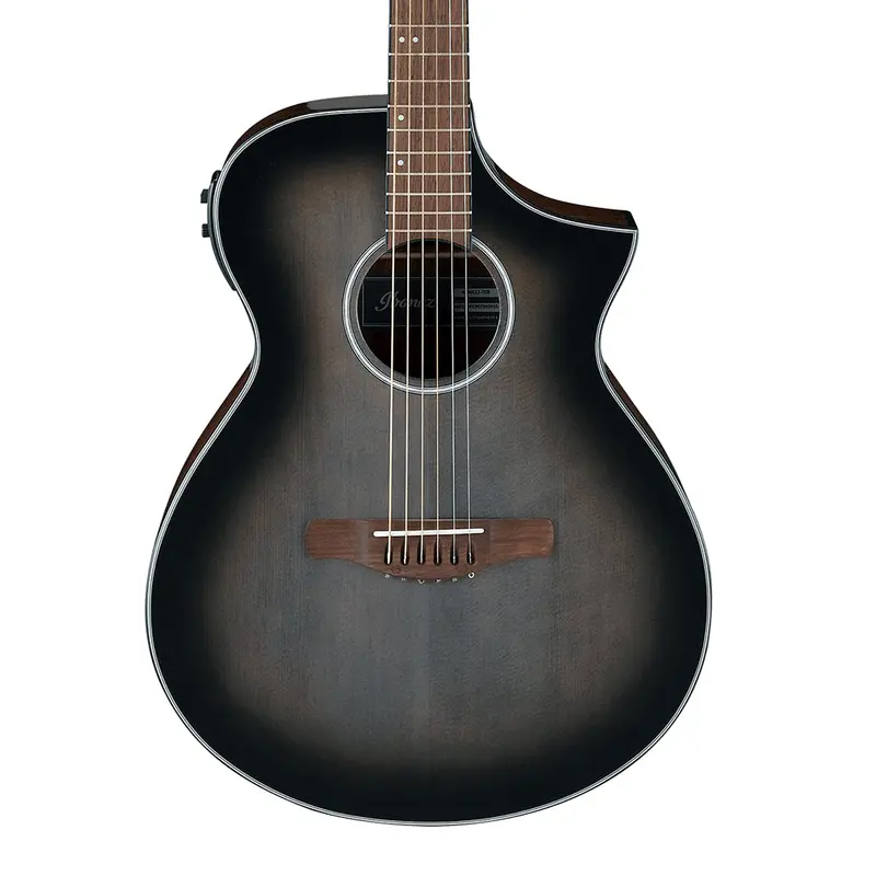 Ibanez Aewc11 Acoustic-Electric Guitar In Translucent Charcoal Burst 1