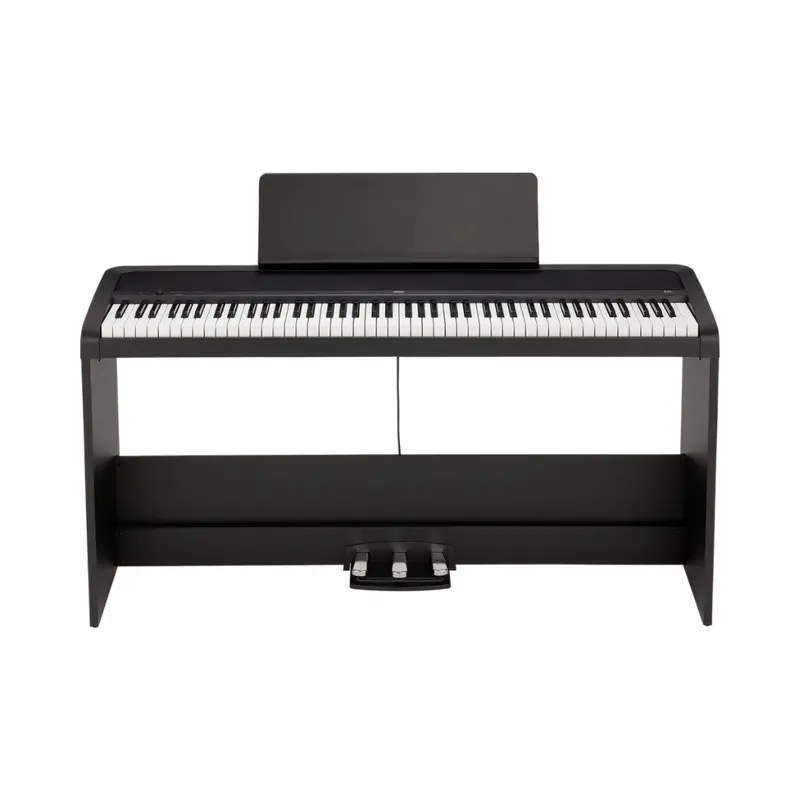 Korg B2Sp Digital Piano Package — 88-Key Weighted Keyboard, Stand, And Sustain Pedal, Black 1